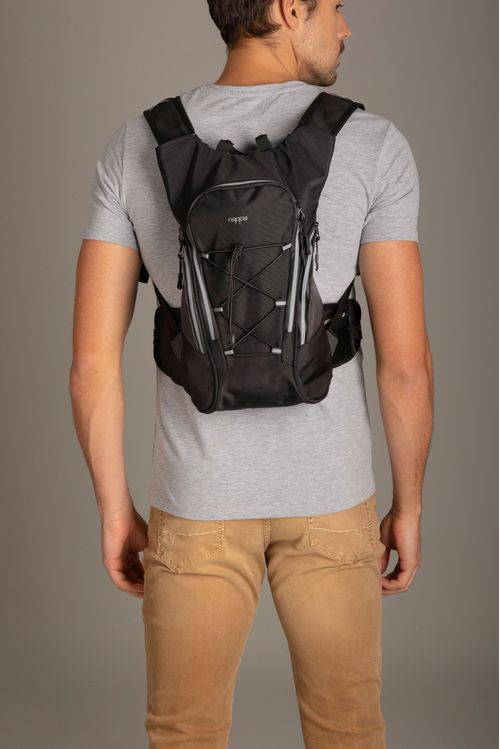 Bolso para hombre tipo morral deportivo con estilo camel back mas bolsa de hidratación de 2 lts.
