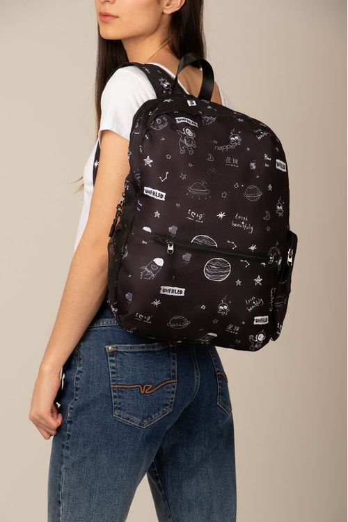 Bolso tipo tula morral para mujer en lona, expandible en diferentes estampados
