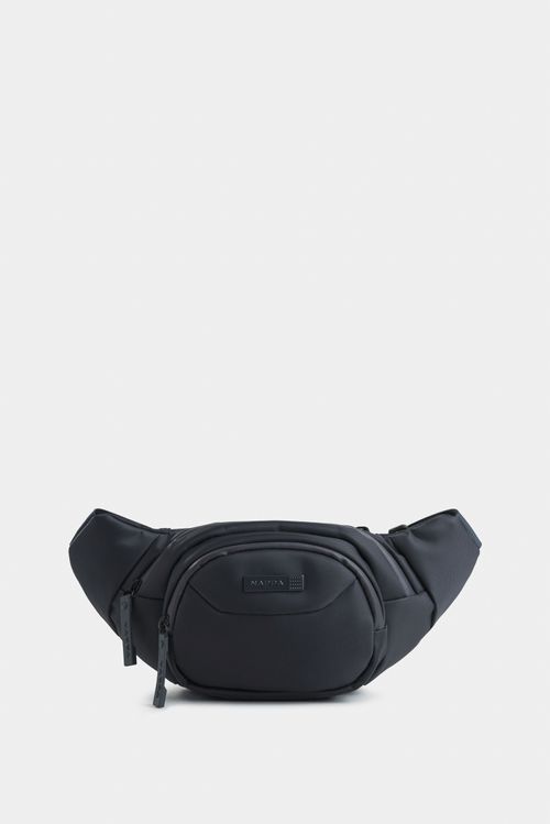 Bolso tipo riñonera para hombre en lona con bolsillo frontal
