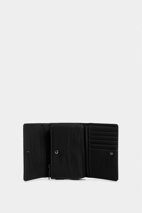 Billetera fold davenport en textil con tapa